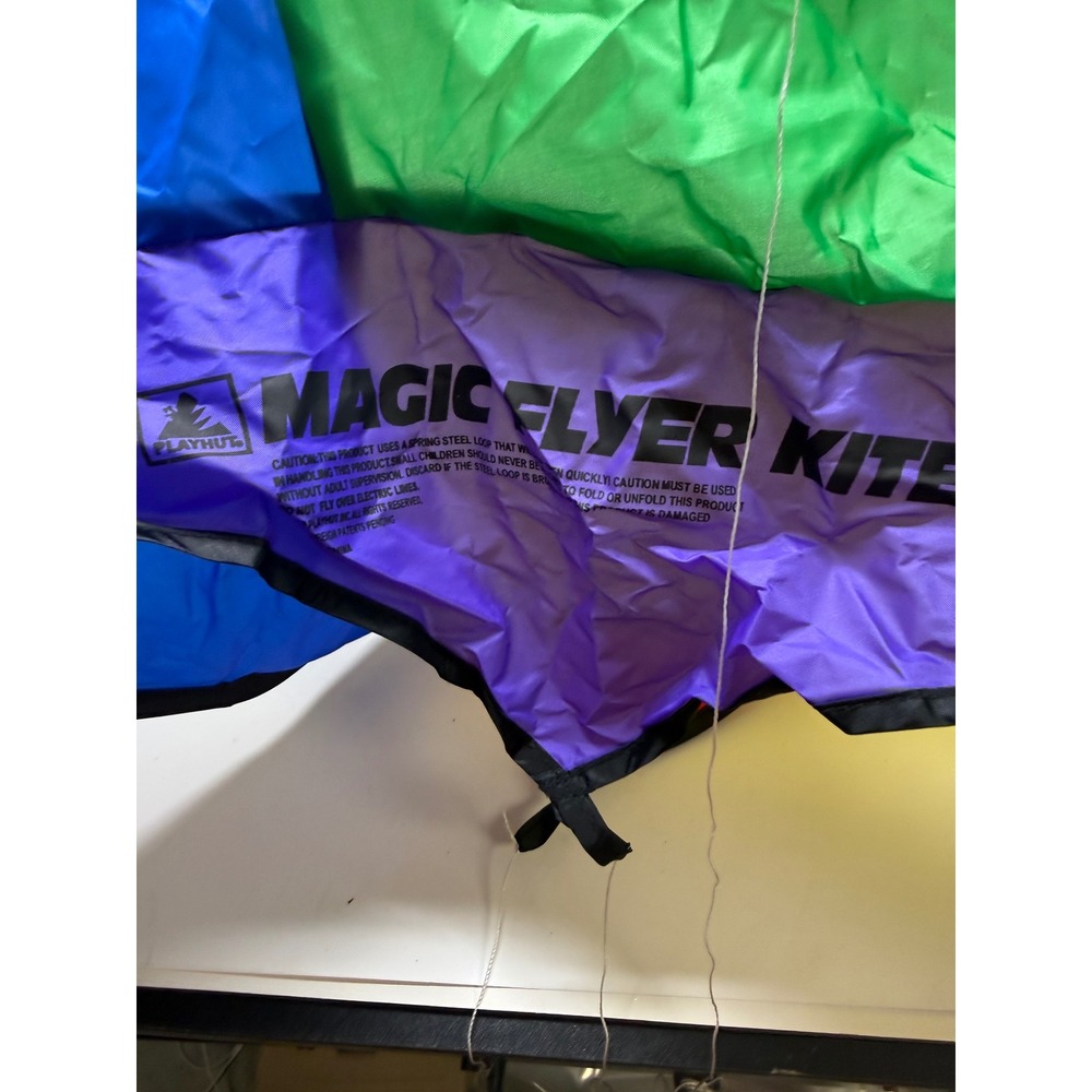 Playhut Magic Flyer Kite Multi Color Pop Up Folding Outdoor Toy with Bag String